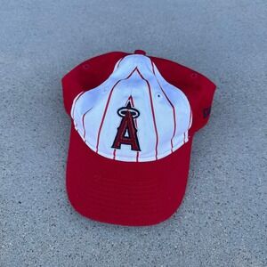 Los Angeles Angels Baseball Cap Youth Red White New Era Adjustable